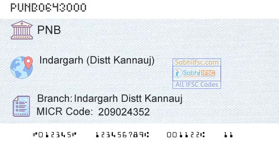 Punjab National Bank Indargarh Distt Kannauj Branch 