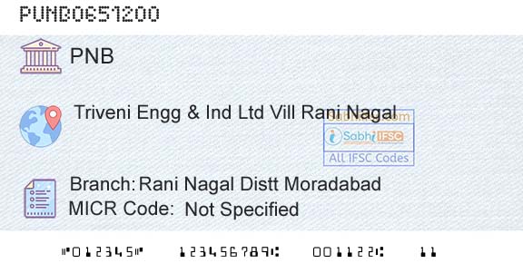 Punjab National Bank Rani Nagal Distt MoradabadBranch 