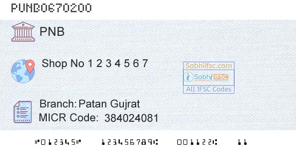 Punjab National Bank Patan GujratBranch 