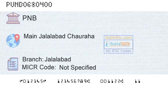 Punjab National Bank JalalabadBranch 
