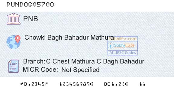 Punjab National Bank C Chest Mathura C Bagh BahadurBranch 