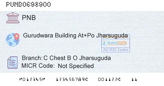 Punjab National Bank C Chest B O JharsugudaBranch 