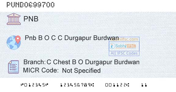 Punjab National Bank C Chest B O Durgapur BurdwanBranch 