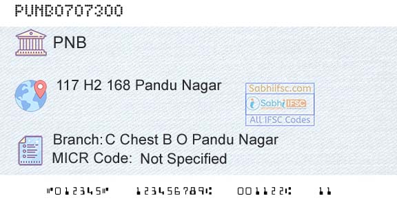 Punjab National Bank C Chest B O Pandu NagarBranch 