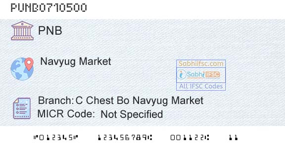 Punjab National Bank C Chest Bo Navyug MarketBranch 