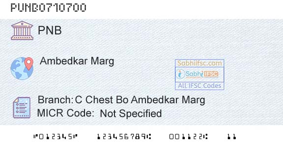 Punjab National Bank C Chest Bo Ambedkar MargBranch 