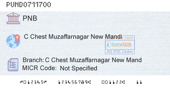 Punjab National Bank C Chest Muzaffarnagar New MandBranch 