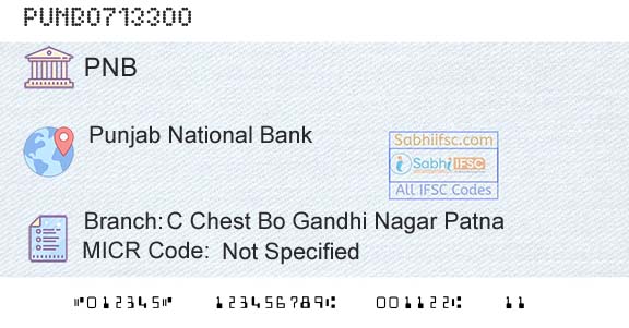 Punjab National Bank C Chest Bo Gandhi Nagar PatnaBranch 