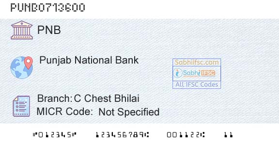 Punjab National Bank C Chest BhilaiBranch 