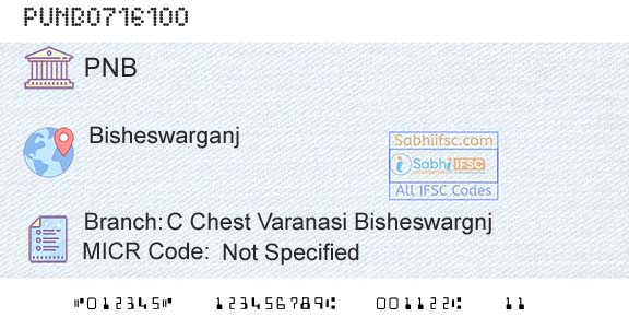 Punjab National Bank C Chest Varanasi BisheswargnjBranch 