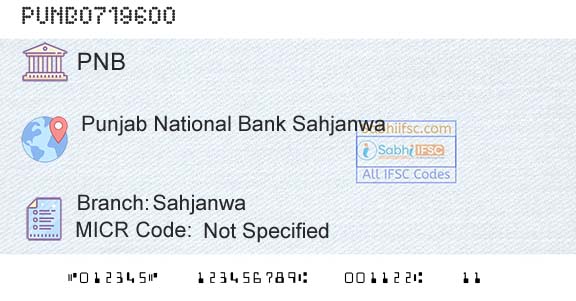 Punjab National Bank SahjanwaBranch 