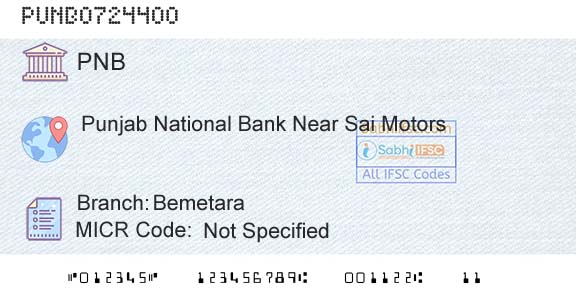 Punjab National Bank BemetaraBranch 