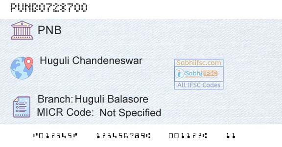 Punjab National Bank Huguli BalasoreBranch 