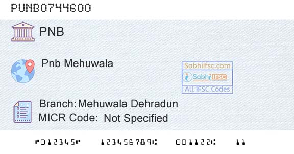 Punjab National Bank Mehuwala DehradunBranch 