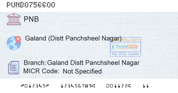 Punjab National Bank Galand Distt Panchsheel NagarBranch 