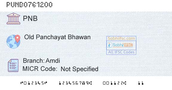 Punjab National Bank AmdiBranch 