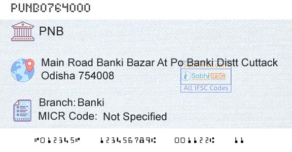 Punjab National Bank BankiBranch 