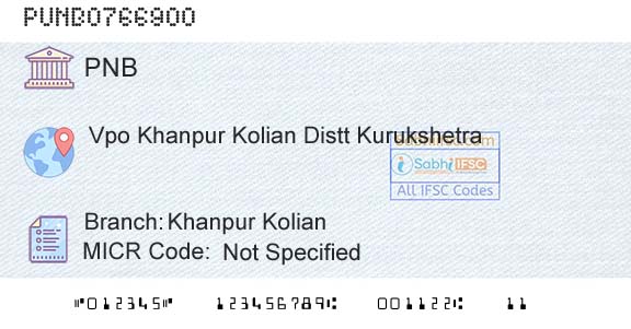 Punjab National Bank Khanpur KolianBranch 