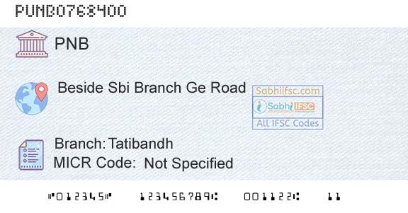 Punjab National Bank TatibandhBranch 
