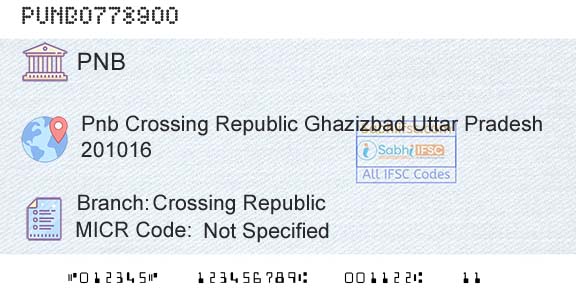 Punjab National Bank Crossing RepublicBranch 