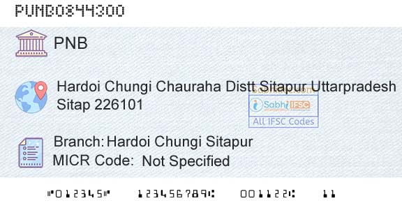 Punjab National Bank Hardoi Chungi SitapurBranch 