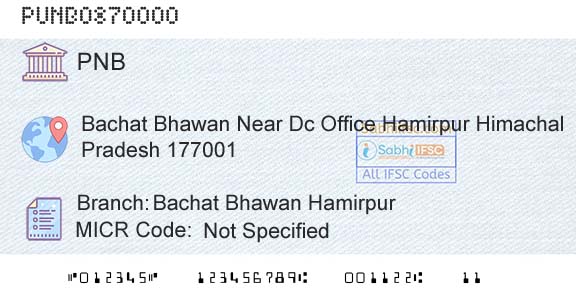Punjab National Bank Bachat Bhawan HamirpurBranch 