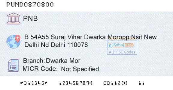 Punjab National Bank Dwarka MorBranch 