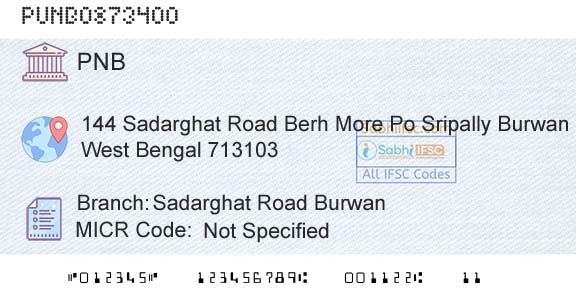 Punjab National Bank Sadarghat Road BurwanBranch 