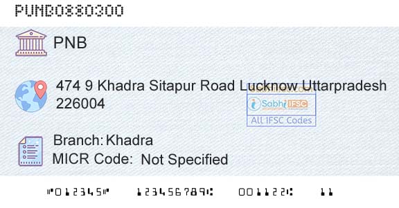 Punjab National Bank KhadraBranch 