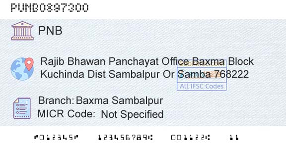 Punjab National Bank Baxma SambalpurBranch 