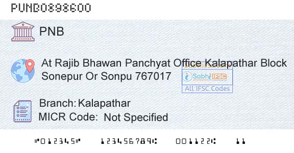 Punjab National Bank KalapatharBranch 