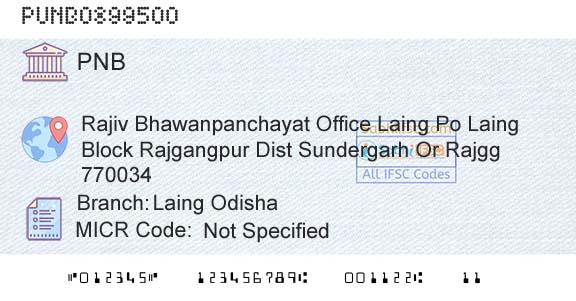 Punjab National Bank Laing OdishaBranch 