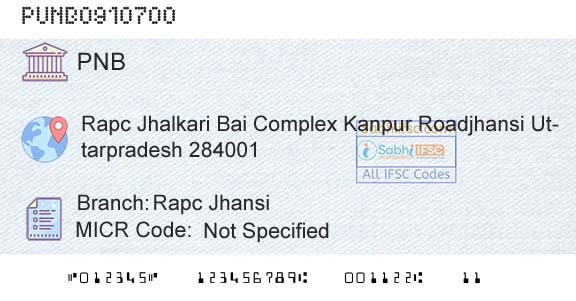 Punjab National Bank Rapc JhansiBranch 