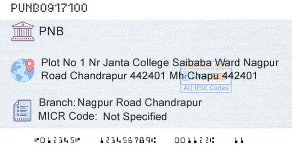 Punjab National Bank Nagpur Road ChandrapurBranch 