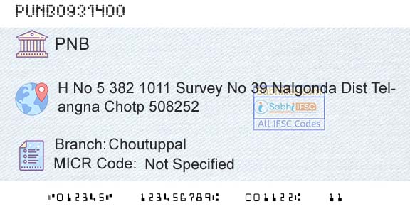 Punjab National Bank ChoutuppalBranch 