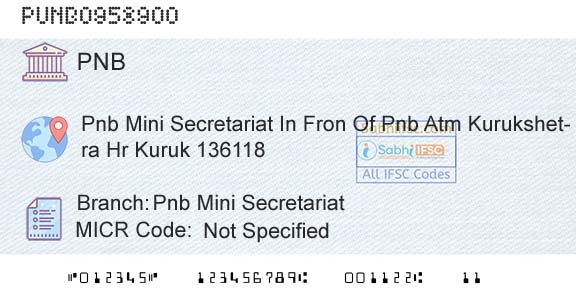 Punjab National Bank Pnb Mini SecretariatBranch 