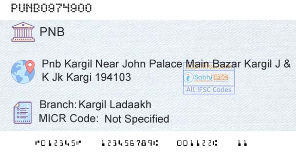 Punjab National Bank Kargil LadaakhBranch 