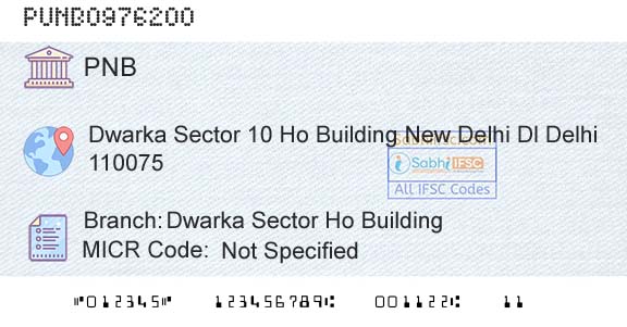 Punjab National Bank Dwarka Sector Ho BuildingBranch 