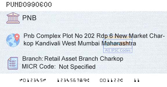 Punjab National Bank Retail Asset Branch CharkopBranch 