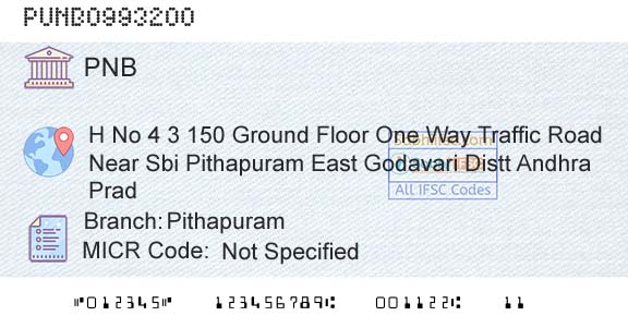 Punjab National Bank PithapuramBranch 