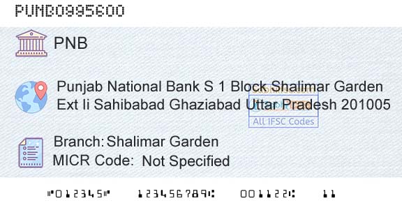 Punjab National Bank Shalimar GardenBranch 