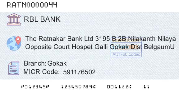 Rbl Bank Limited GokakBranch 