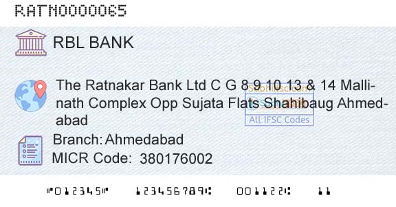 Rbl Bank Limited AhmedabadBranch 