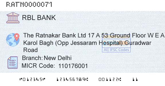 Rbl Bank Limited New DelhiBranch 