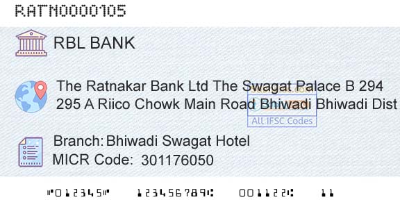 Rbl Bank Limited Bhiwadi Swagat Hotel Branch 