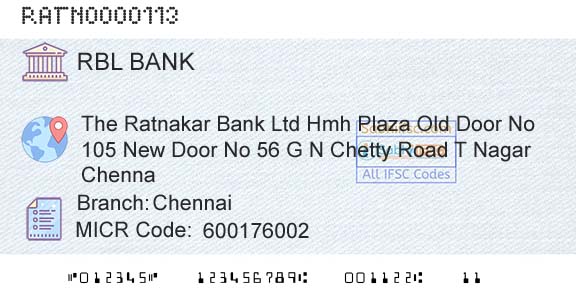Rbl Bank Limited ChennaiBranch 