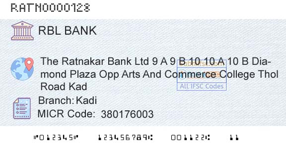 Rbl Bank Limited KadiBranch 