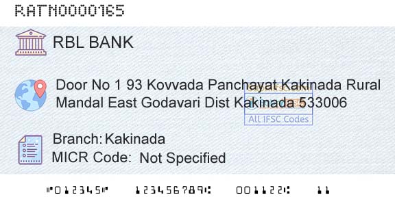 Rbl Bank Limited KakinadaBranch 