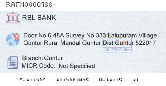 Rbl Bank Limited GunturBranch 
