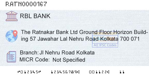 Rbl Bank Limited Jl Nehru Road KolkataBranch 